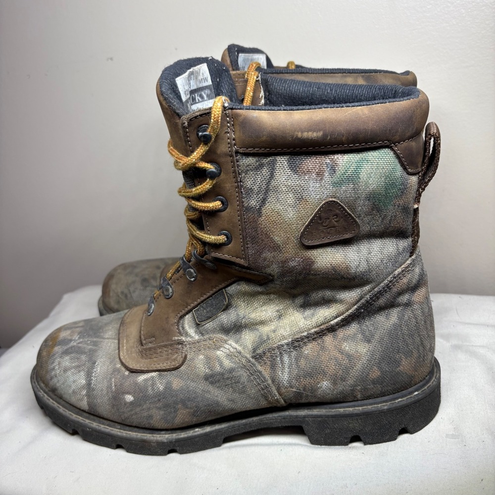 Rocky BobCat Series 600 gram Thinsulate Insulated‎ Camo GoreTex Boots Mens 13 W